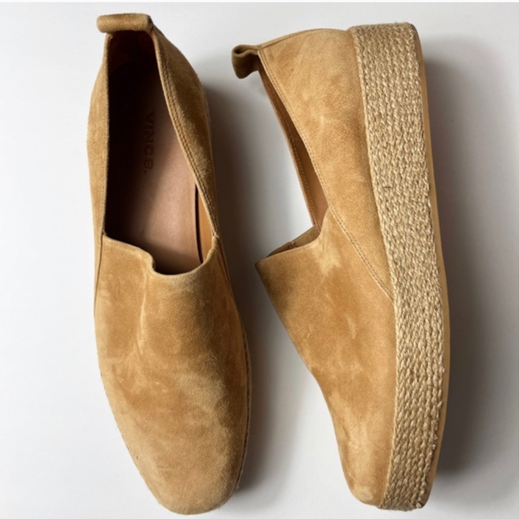 Vince Saxon Suede Slip On Espadrilles